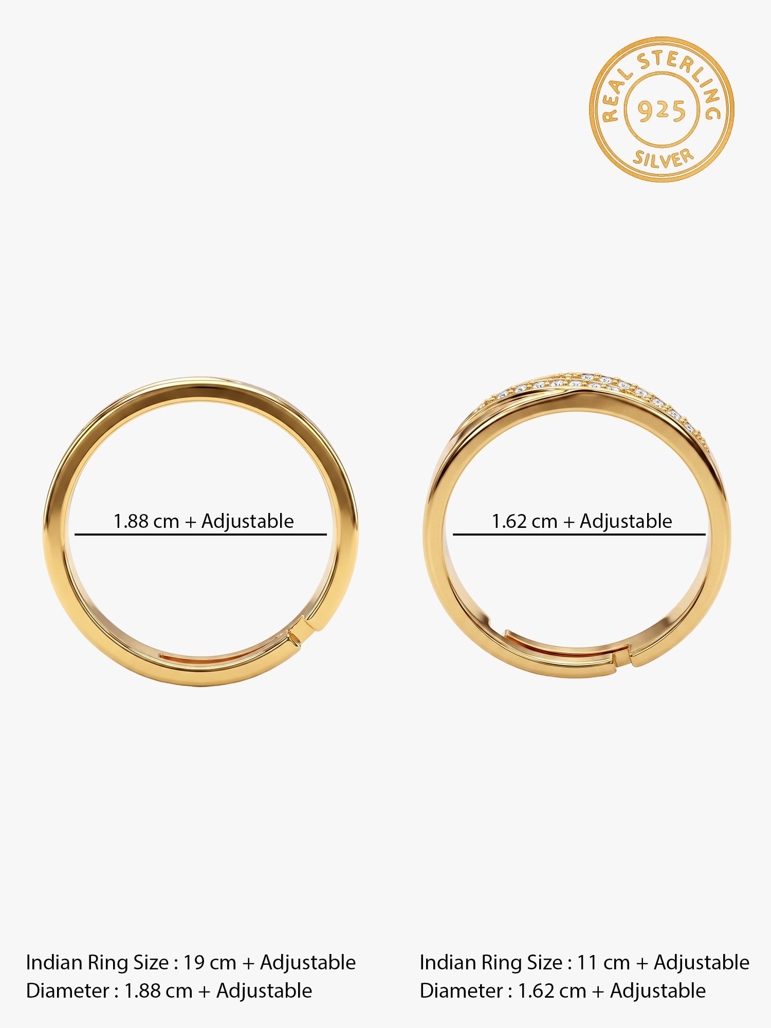 Golden Vintage Couple Bands