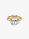 Golden Classy Solitaire Pendant With Link Chain