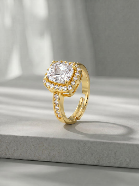 Golden Classic Solitaire Ring
