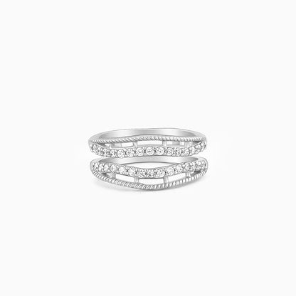 Silver Promenade Faux Stack Ring