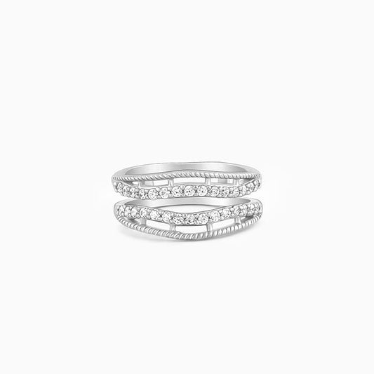 Silver Promenade Faux Stack Ring