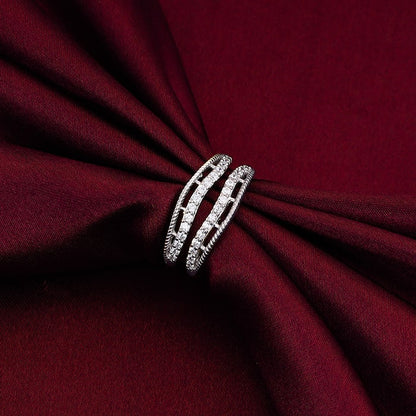 Silver Promenade Faux Stack Ring