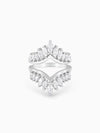 Silver Layered Zirconia Statement Ring