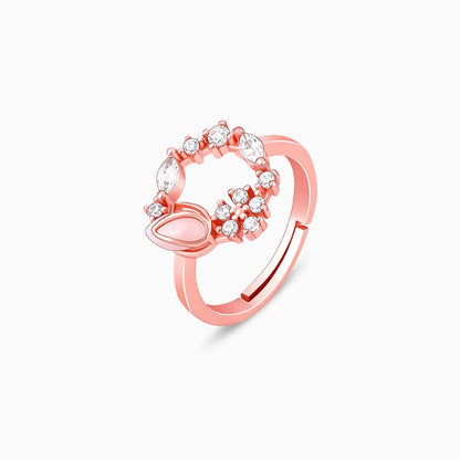 Rose Gold Drop Wreath Ring
