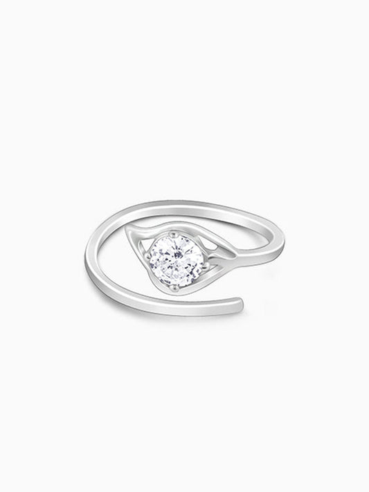 Silver Falling Dew Ring