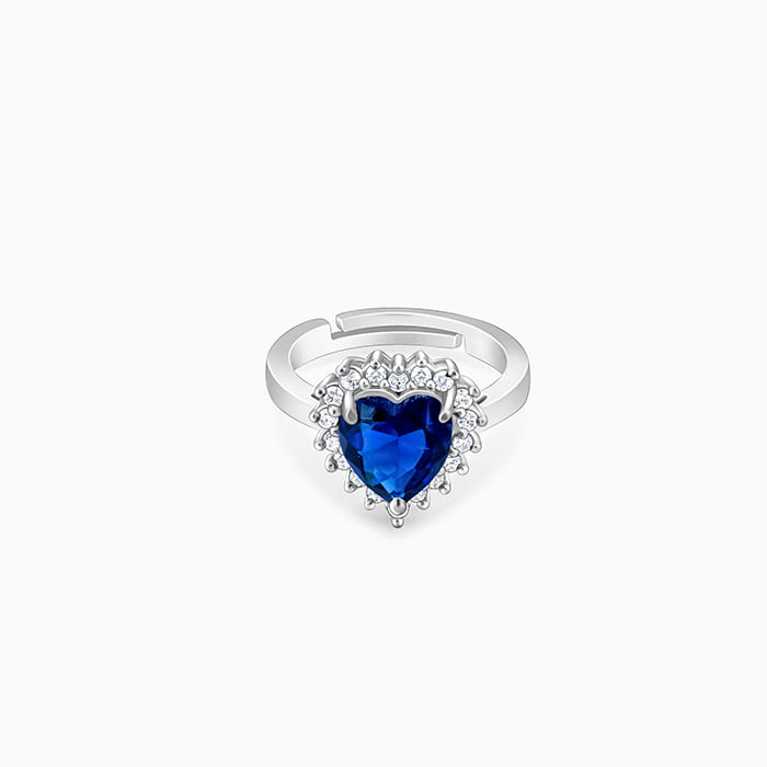 Silver Heart Of The Ocean Ring