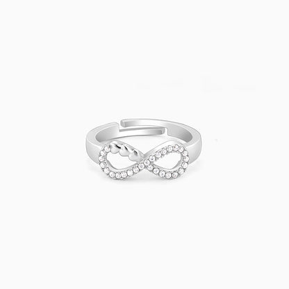 Silver Infinity Heart Ring