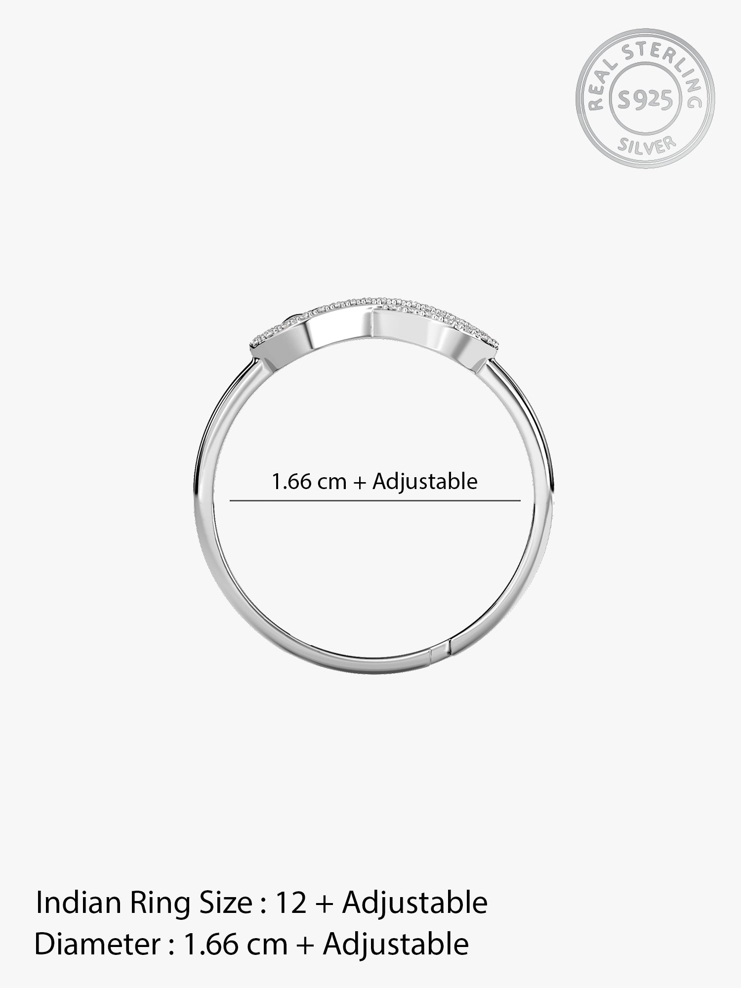 Silver Infinity Heart Ring