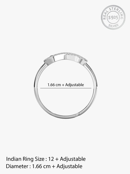 Silver Infinity Heart Ring