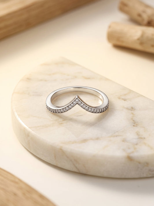 Silver Zirconia Vanki Ring