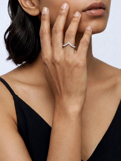 Silver Zirconia Vanki Ring