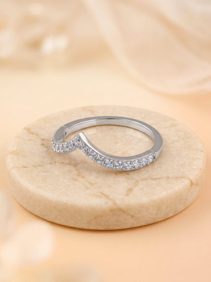 Silver Solid Shine Vanki Ring