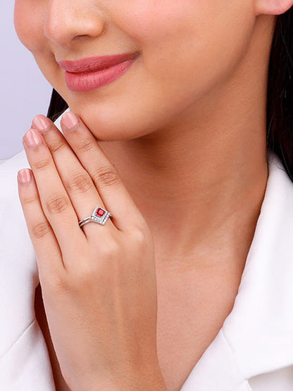 Silver Princess in Red Ring