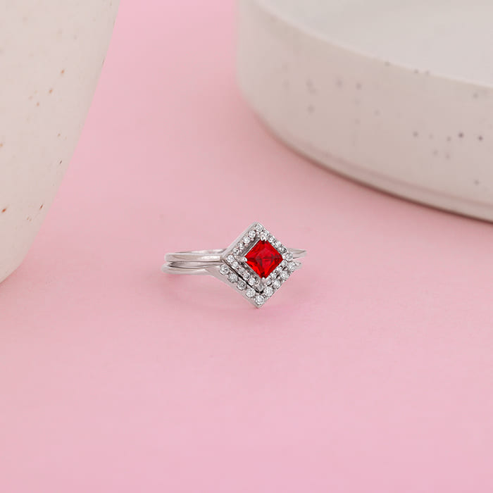 Buy Red Diamond Floral Engagement Ring, Rose Flower Solitaire Ring, Unique  1.01 Carat Platinum or 14K White, Gold or Black Gold. Certified Online in  India - Etsy