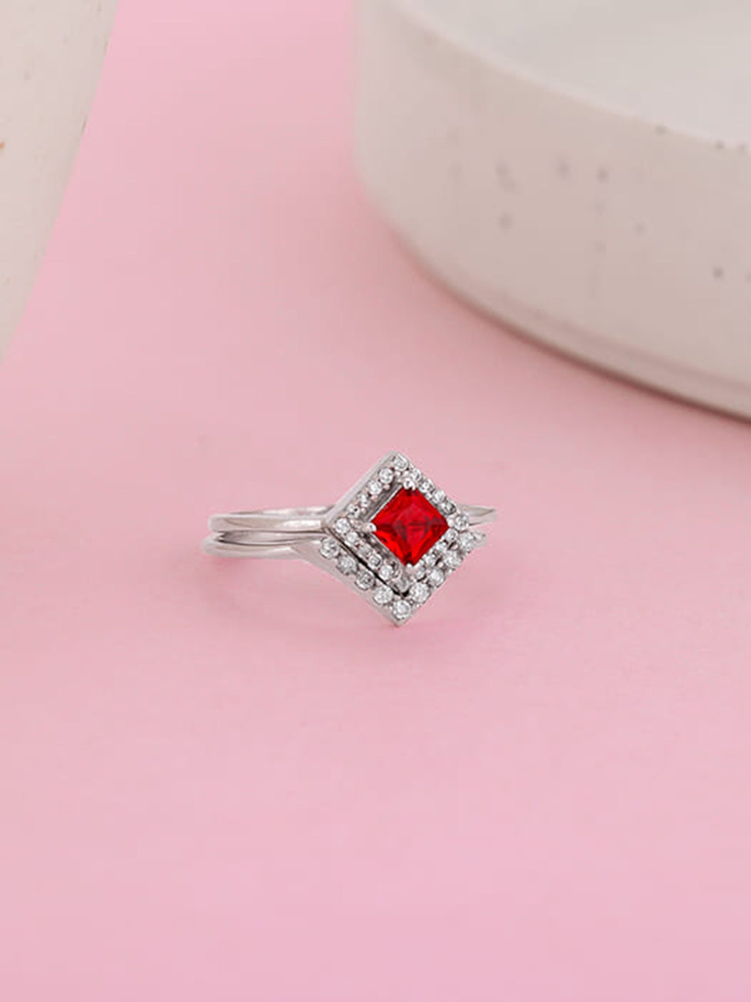 Silver Princess in Red Ring