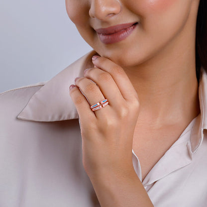 Rose Gold Bird Stack Rings