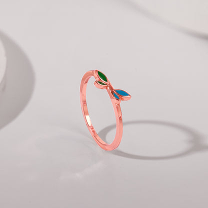 Rose Gold Duo-Dappled Ring