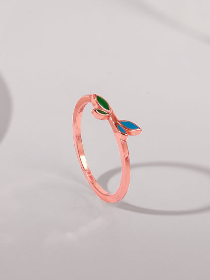 Rose Gold Duo-Dappled Ring