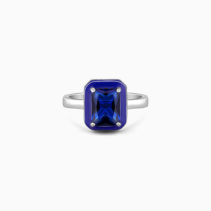 Silver Royal Blue Ring