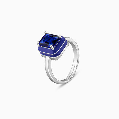 Silver Royal Blue Ring