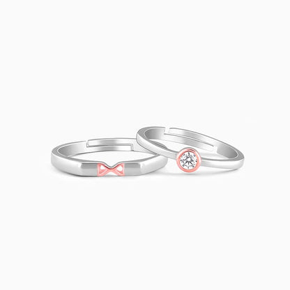 Dual Tone XO Couple Rings