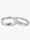 Silver Zirconia Twist Couple Bands