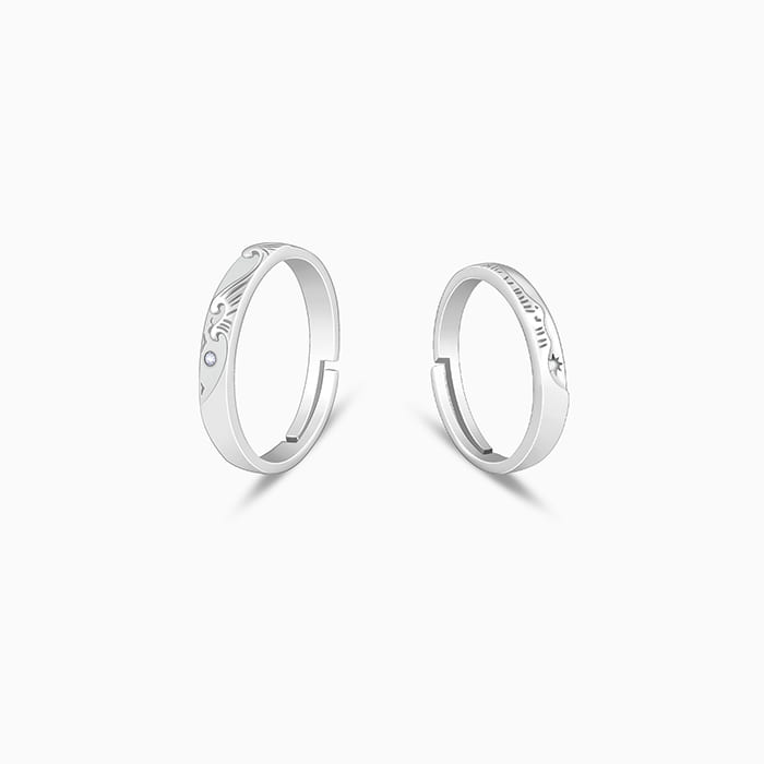 Buy Silver Sea Unique Couples Ring Design at Best Price