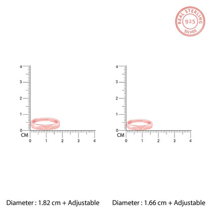 Rose Gold Geometric Couple Bands