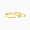 Golden Two As One Couple Rings
