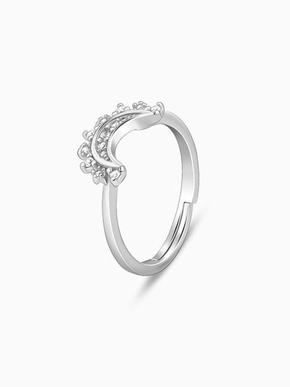 Silver See The Moon Ring