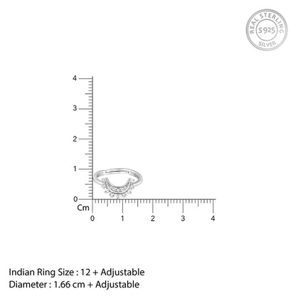 Silver See The Moon Ring