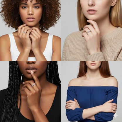 Silver Glittering Ring