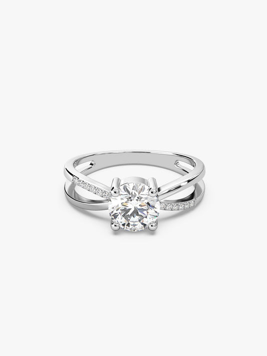 Silver Glittering Ring