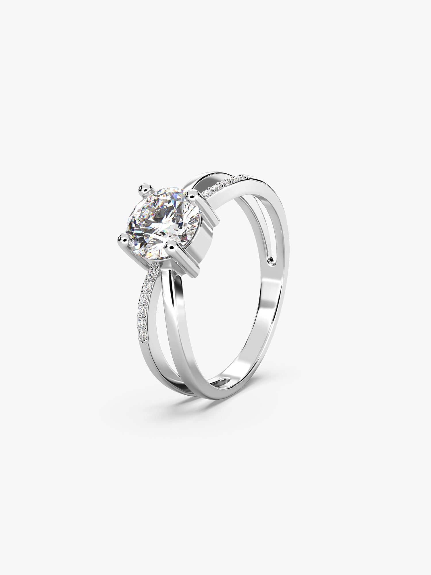 Silver Glittering Ring