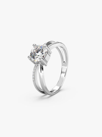 Silver Glittering Ring