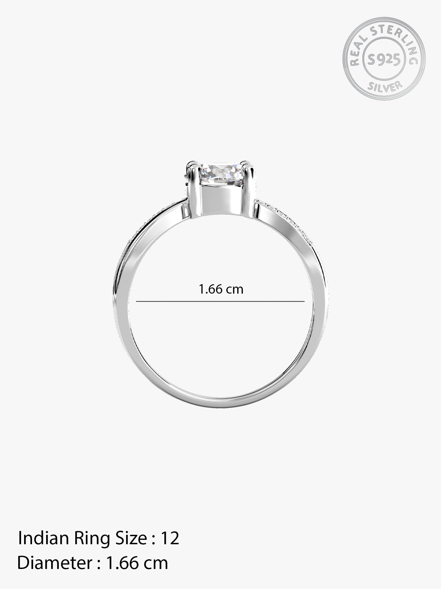 Silver Glittering Ring
