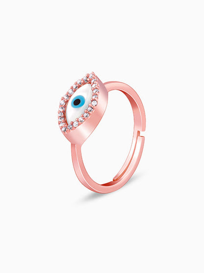 Rose Gold Evil Eye Ring