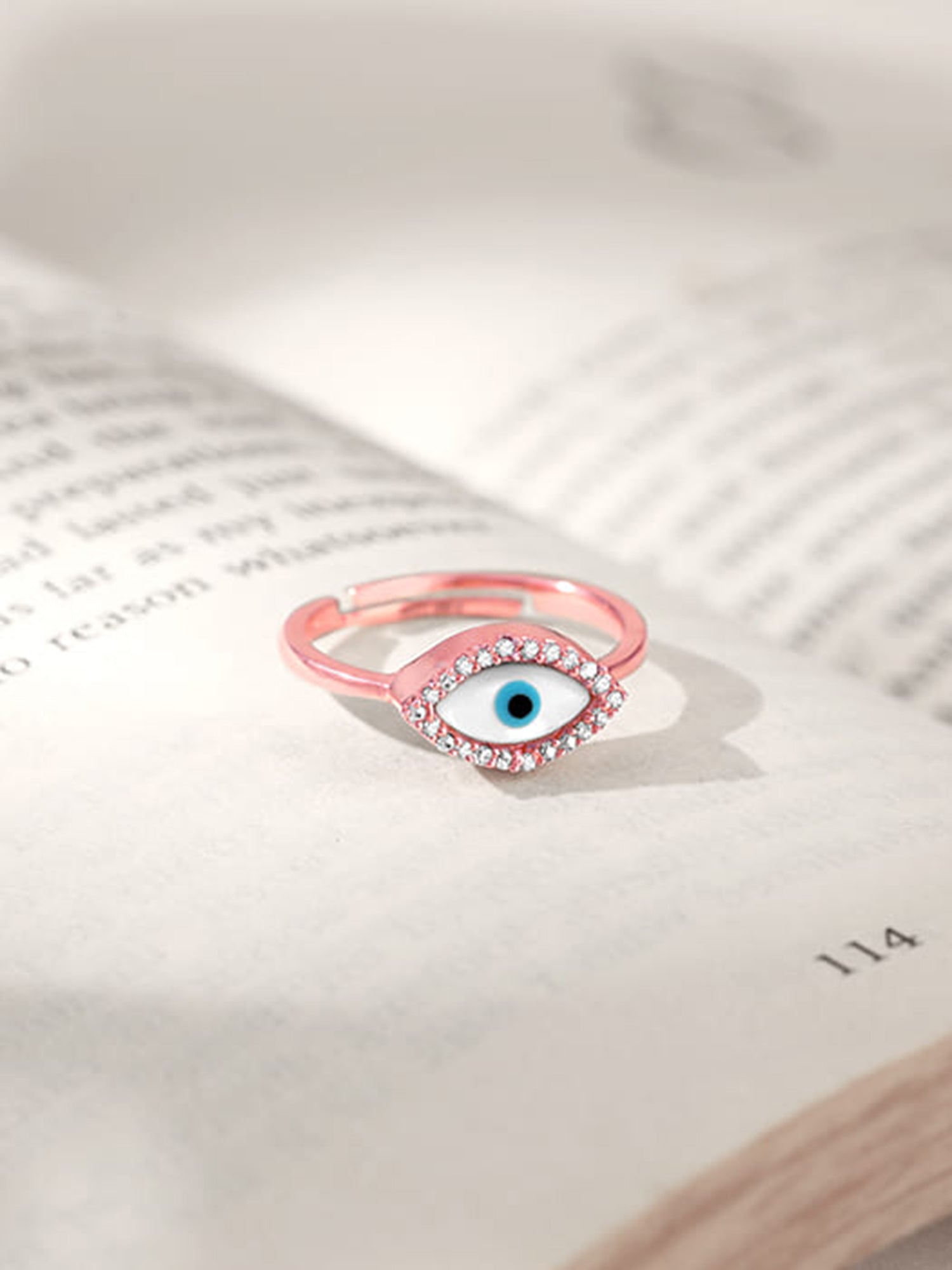Rose Gold Evil Eye Ring