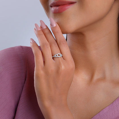 Silver Sparkly Boon Ring