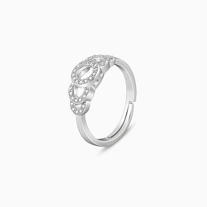 Silver Sparkly Boon Ring