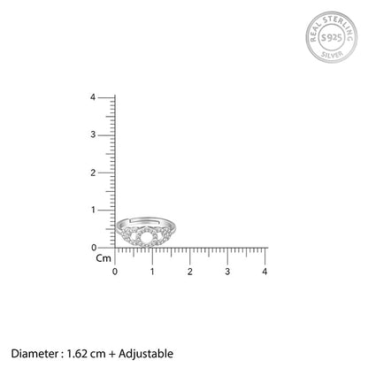 Silver Sparkly Boon Ring