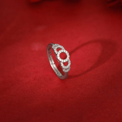 Silver Sparkly Boon Ring