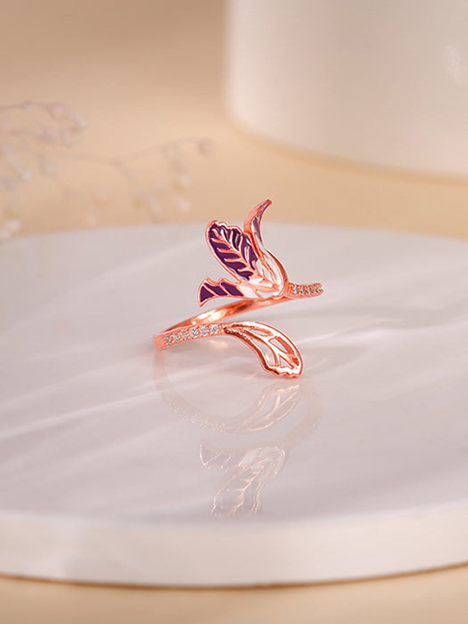 Rose Gold Ebony Ring
