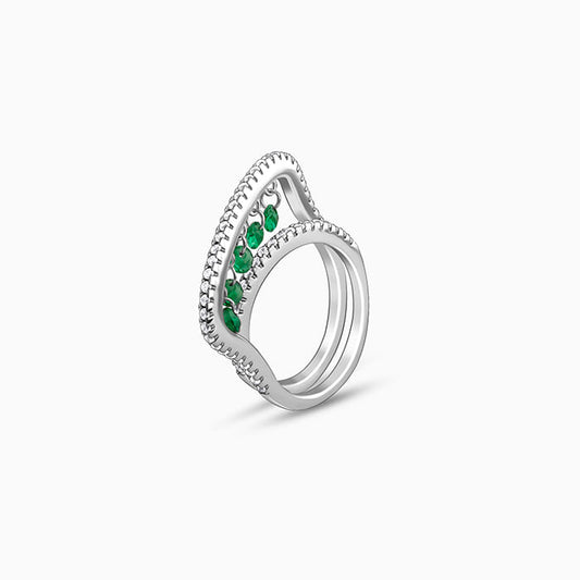 Silver Fresh Green Ring