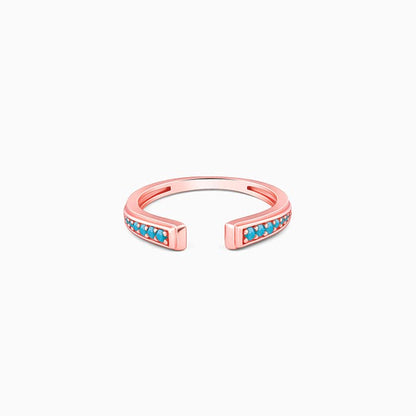 Rose Gold Robin Blue Ring