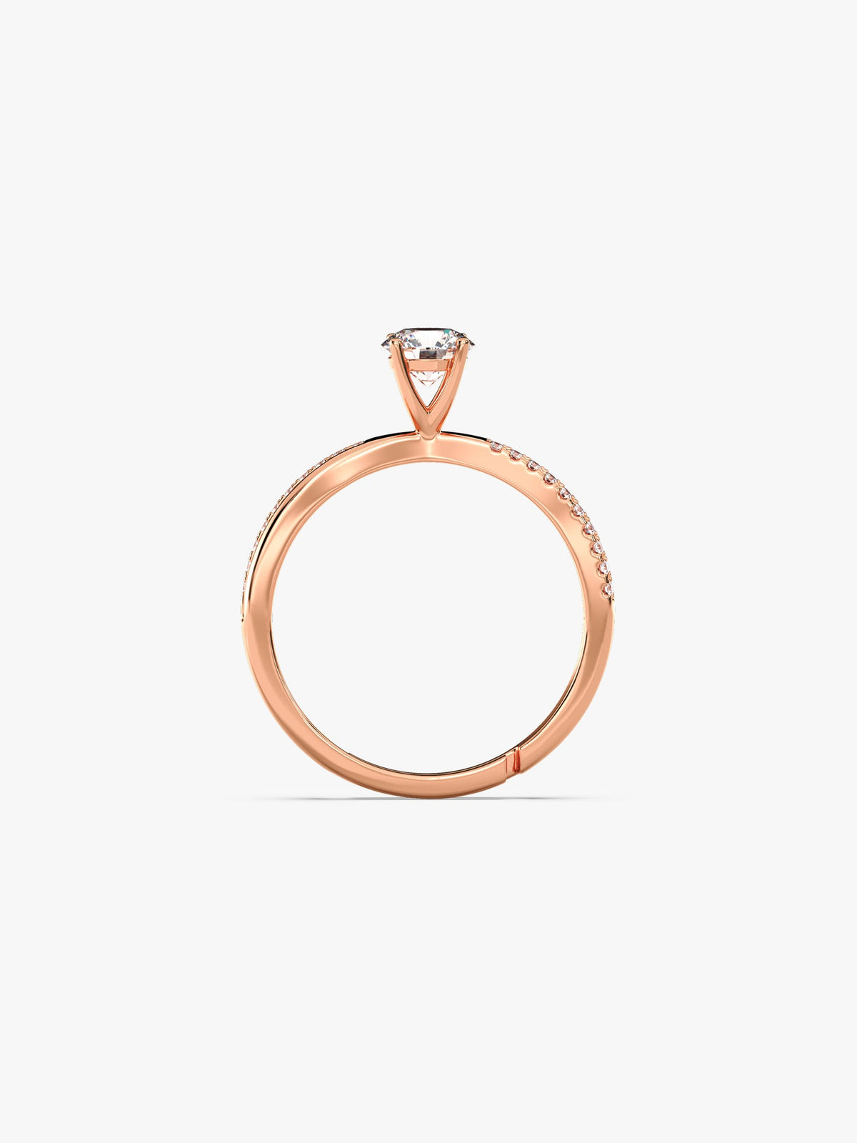 Rose Gold Zircon Layered Ring