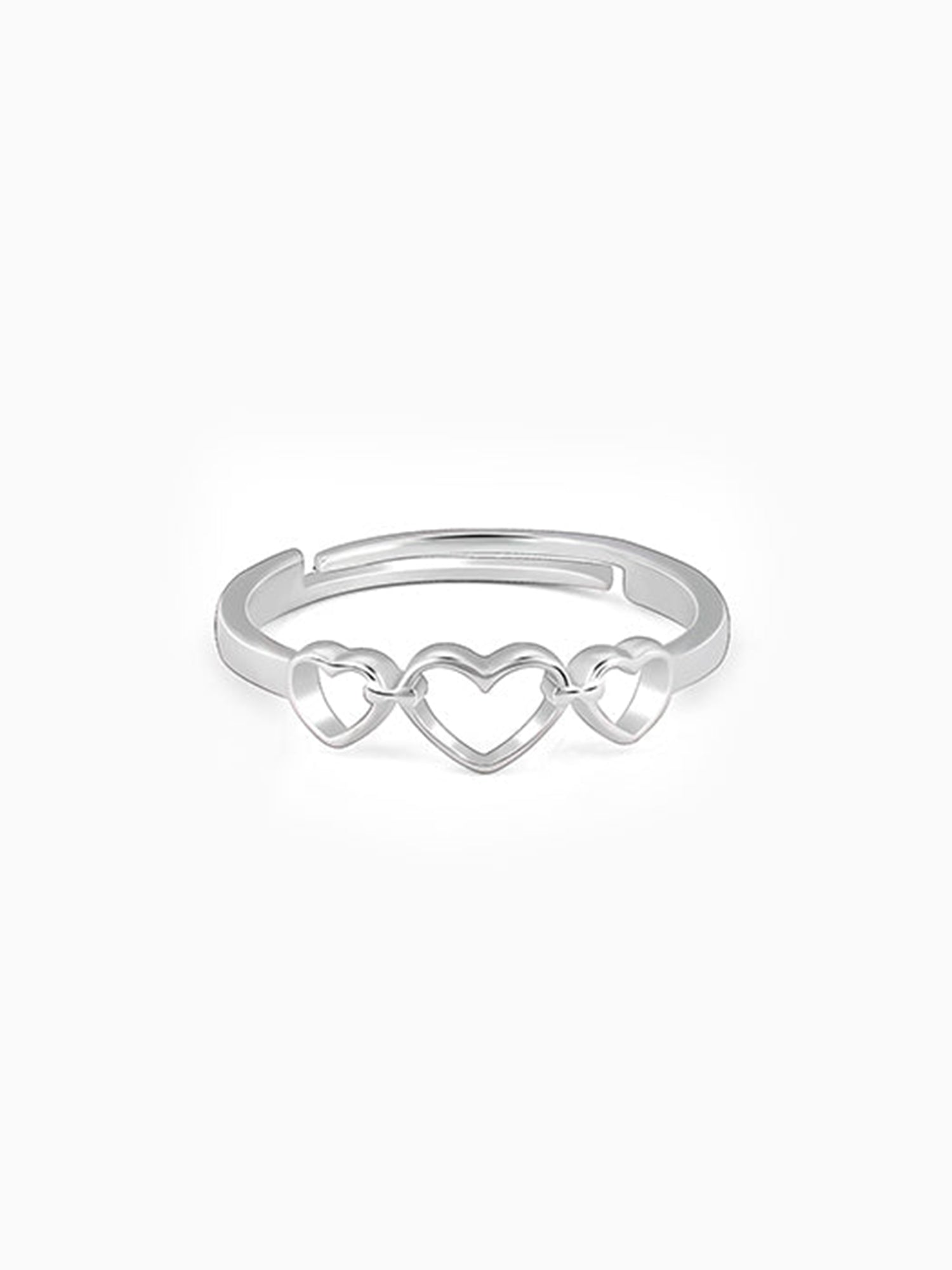 Silver Gleaming Love Ring
