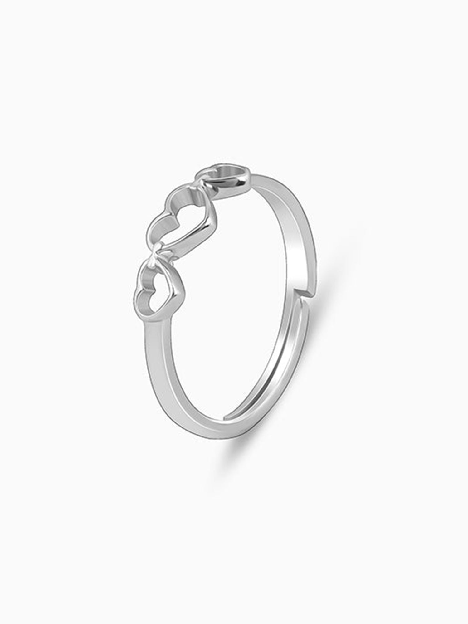 Silver Gleaming Love Ring