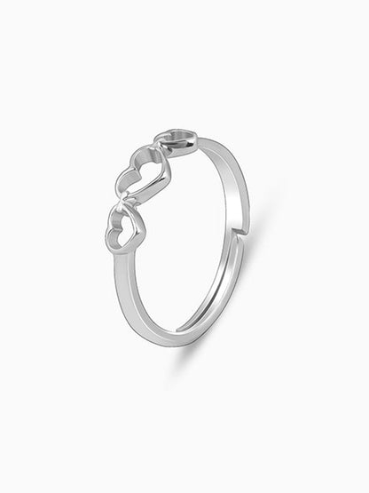 Silver Gleaming Love Ring