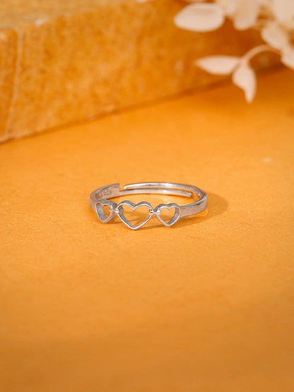 Silver Gleaming Love Ring